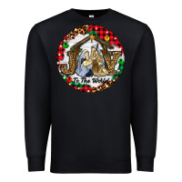 Black Christmas Joy To The World Premium Sweatshirt - RanaPortraitStore