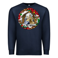 Navy Christmas Joy To The World Premium Sweatshirt - RanaPortraitStore