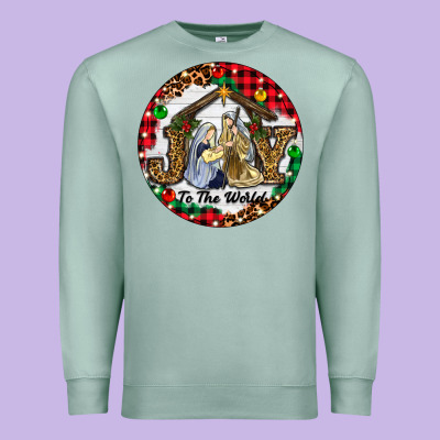 Premium Sweatshirt Christmas Joy To The World