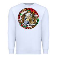 White Christmas Joy To The World Premium Sweatshirt - RanaPortraitStore