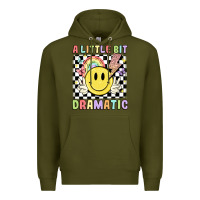 Army Green a little bit dramatic Premium Hoodie - JahusDesignShop