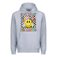 Heather Grey a little bit dramatic Premium Hoodie - JahusDesignShop