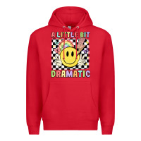 Red a little bit dramatic Premium Hoodie - JahusDesignShop