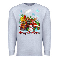 Heather Grey merry christmas polar express Premium Sweatshirt - Zillion Design Studio