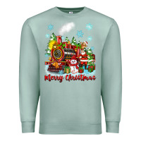 Seafoam merry christmas polar express Premium Sweatshirt - Zillion Design Studio