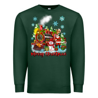 Sports Green merry christmas polar express Premium Sweatshirt - Zillion Design Studio
