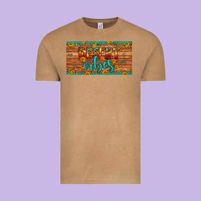 Desert Vibes License Plate Vintage Tee Designed By Artiststas