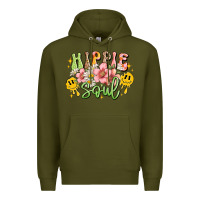 Army Green hippie soul Premium Hoodie - JahusDesignShop
