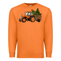Carrot Christmas Orange Farm Tractor Premium Sweatshirt - RanaPortraitStore