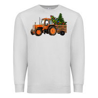 Dove Grey Christmas Orange Farm Tractor Premium Sweatshirt - RanaPortraitStore