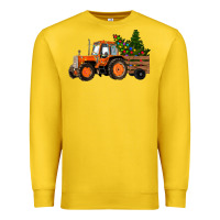 Lemon Christmas Orange Farm Tractor Premium Sweatshirt - RanaPortraitStore