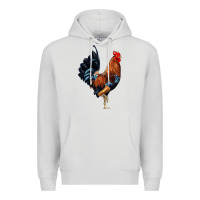 Dove Grey cockerel Premium Hoodie - JahusDesignShop
