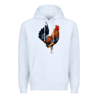 White cockerel Premium Hoodie - JahusDesignShop