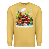 Antique Gold christmas polar express santa Premium Sweatshirt - Zillion Design Studio