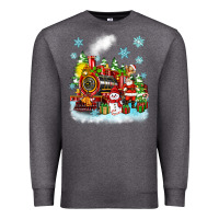 Charcoal Heather christmas polar express santa Premium Sweatshirt - Zillion Design Studio