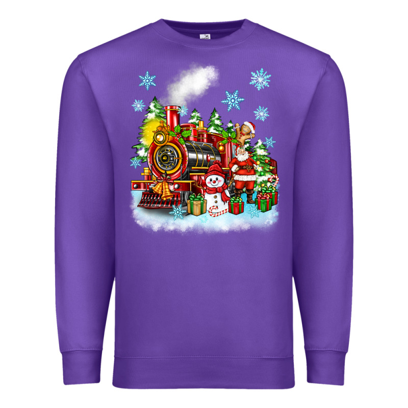 Christmas Polar Express Santa Premium Sweatshirt by Zillion Design Studio | Teevron