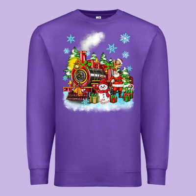 Christmas Polar Express Santa Premium Sweatshirt Designed By Zillion Design Studio