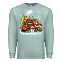 Seafoam christmas polar express santa Premium Sweatshirt - Zillion Design Studio