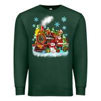 Sports Green christmas polar express santa Premium Sweatshirt - Zillion Design Studio