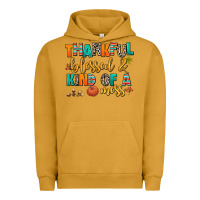 Pigment Peanut Butter thankful  blessed and kind of a mess Urban Hoodie - AdoDesignShop
