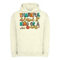Pigment Pistachio thankful  blessed and kind of a mess Urban Hoodie - AdoDesignShop