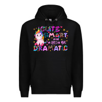 Black cute smart and a little bit dramatic Premium Hoodie - JahusDesignShop