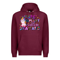 Burgundy cute smart and a little bit dramatic Premium Hoodie - JahusDesignShop