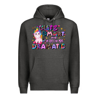 Charcoal Heather cute smart and a little bit dramatic Premium Hoodie - JahusDesignShop
