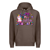 Coffee cute smart and a little bit dramatic Premium Hoodie - JahusDesignShop
