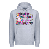 Heather Grey cute smart and a little bit dramatic Premium Hoodie - JahusDesignShop