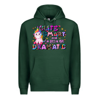 Sports Green cute smart and a little bit dramatic Premium Hoodie - JahusDesignShop
