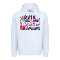 White cute smart and a little bit dramatic Premium Hoodie - JahusDesignShop