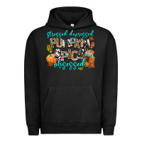 Pigment Black stressed depressed pumpkin spice obsessed Urban Hoodie - AdoDesignShop