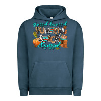 Pigment Midnight Navy stressed depressed pumpkin spice obsessed Urban Hoodie - AdoDesignShop