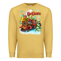 Antique Gold christmas polar express believe Premium Sweatshirt - Zillion Design Studio