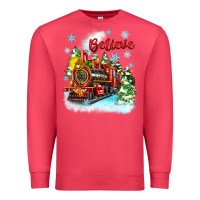 Cardinal christmas polar express believe Premium Sweatshirt - Zillion Design Studio