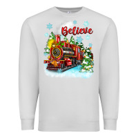 Dove Grey christmas polar express believe Premium Sweatshirt - Zillion Design Studio