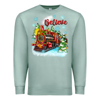 Seafoam christmas polar express believe Premium Sweatshirt - Zillion Design Studio