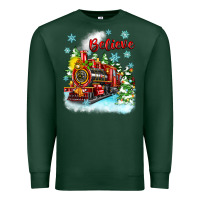 Sports Green christmas polar express believe Premium Sweatshirt - Zillion Design Studio