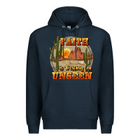Navy faith is trusting the unseen Premium Hoodie - JahusDesignShop