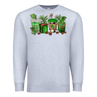 Heather Grey t  rex coffee cups Premium Sweatshirt - texasbilliewilder