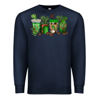 Navy t  rex coffee cups Premium Sweatshirt - texasbilliewilder