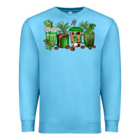 Ocean Blue t  rex coffee cups Premium Sweatshirt - texasbilliewilder