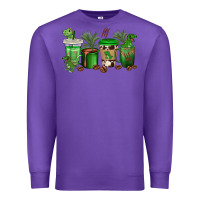 Purple t  rex coffee cups Premium Sweatshirt - texasbilliewilder