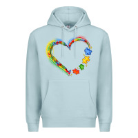 Blue Mist autism heart Premium Hoodie - JahusDesignShop