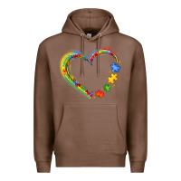 Chestnut autism heart Premium Hoodie - JahusDesignShop