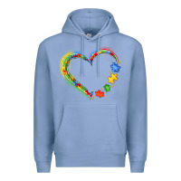 Colony Blue autism heart Premium Hoodie - JahusDesignShop