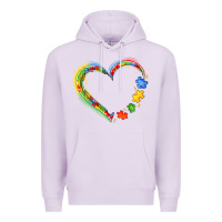 Lilac autism heart Premium Hoodie - JahusDesignShop