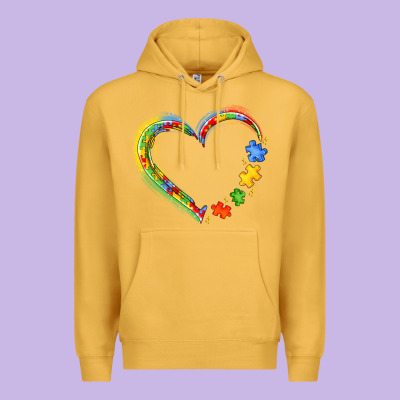 Autism Heart Premium Hoodie Designed By Jahusdesignshop