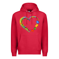 Cardinal autism heart Premium Hoodie - JahusDesignShop